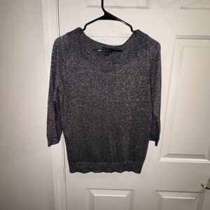 Worthington Metallic Gray Sweater